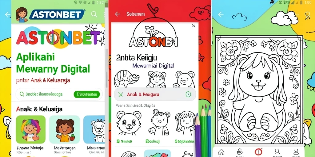 Tampilan antarmuka aplikasi Mewarnai Digital ASTONBET yang interaktif.