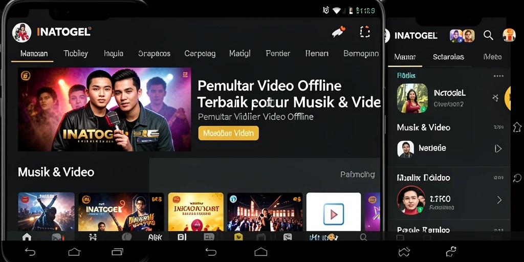 Tampilan antarmuka INATOGEL untuk Pemutar Video Offline yang intuitif.