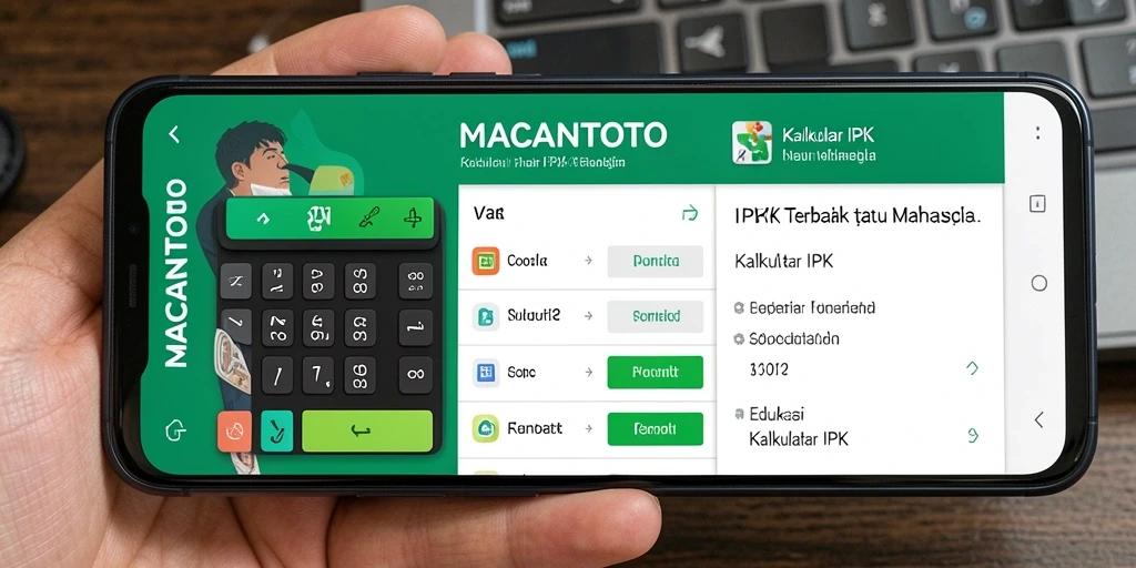 Tampilan antarmuka pengguna MACANTOTO untuk Kalkulator IPK.