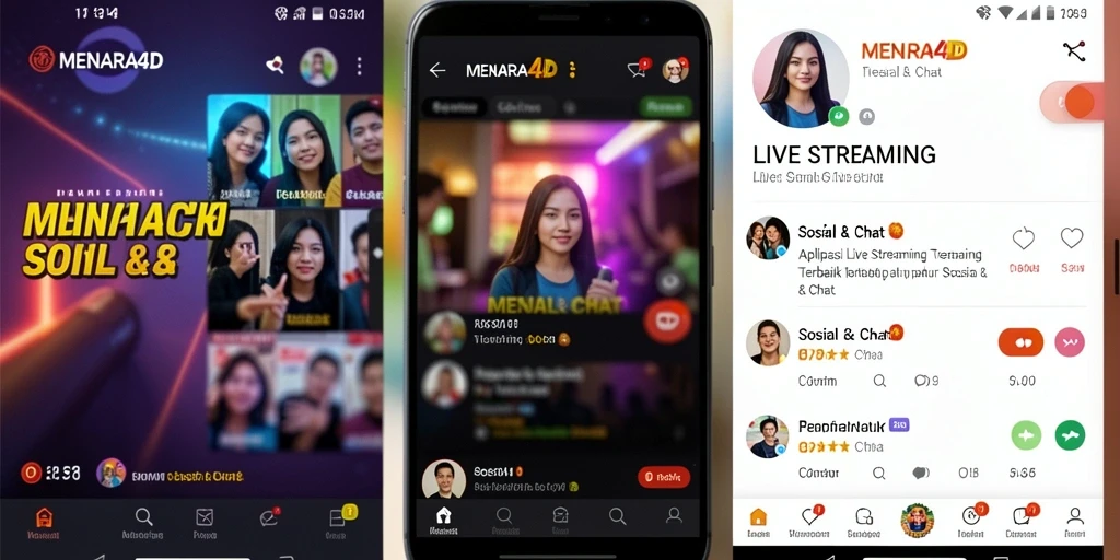 Tampilan antarmuka MENARA4D yang menarik untuk Live Streaming.