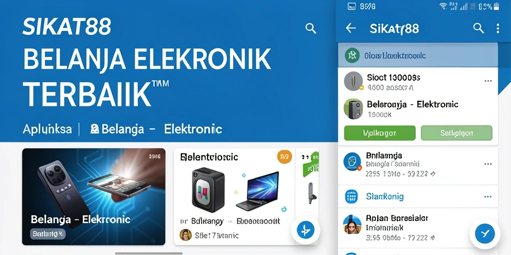 Antarmuka SIKAT88 yang menarik dan fungsional untuk belanja elektronik.