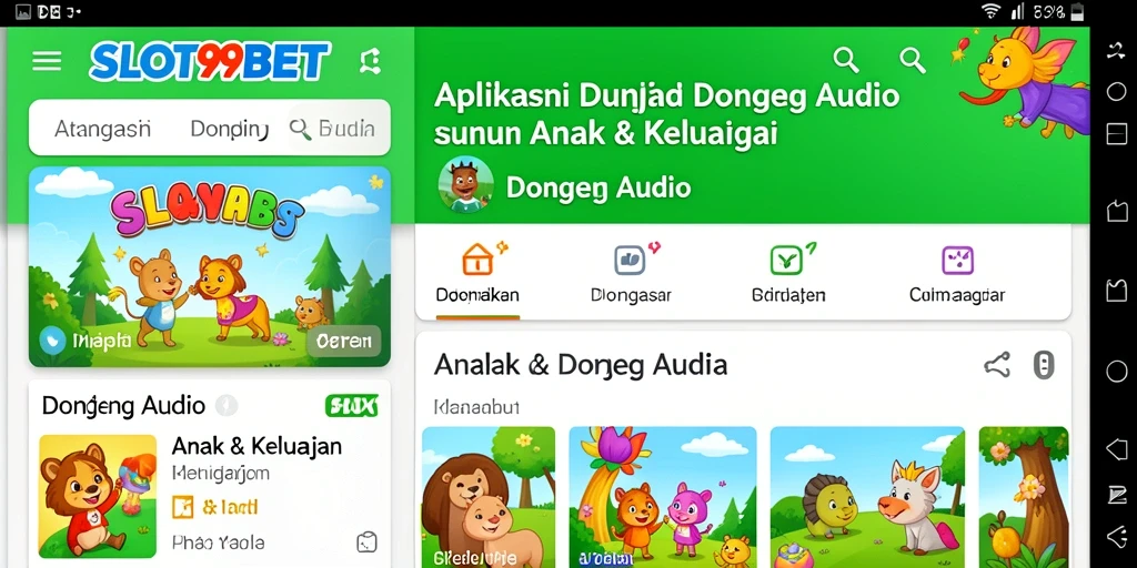 Tampilan antarmuka SLOT99BET yang user-friendly untuk anak-anak.