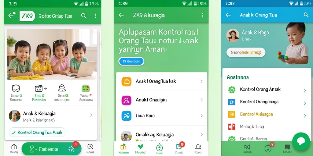 Antarmuka ZK9 yang intuitif untuk kontrol orang tua.